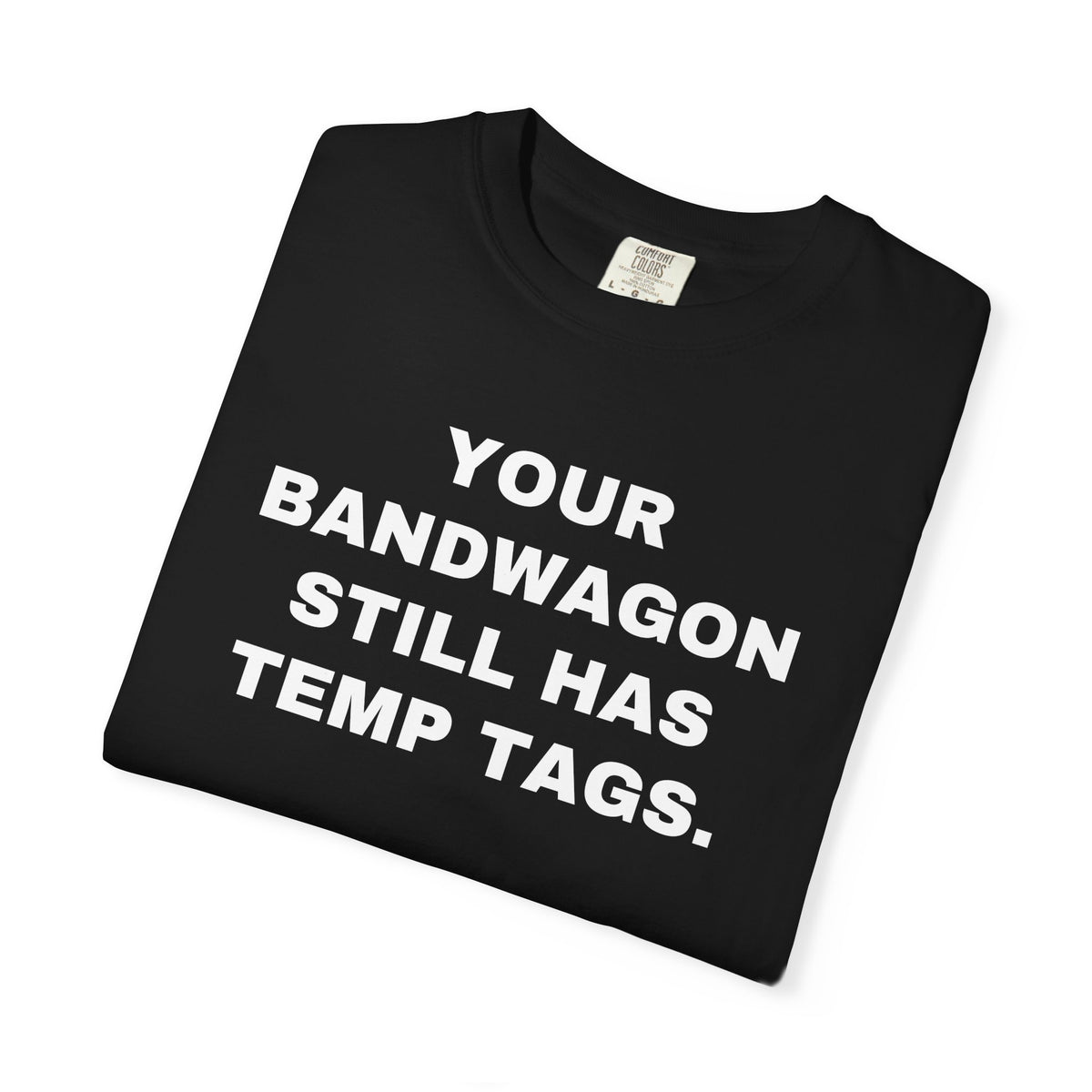 Detroit fans PAB rivalry tee — Black folded. Your Bandwagon Still Has Temp Tags.