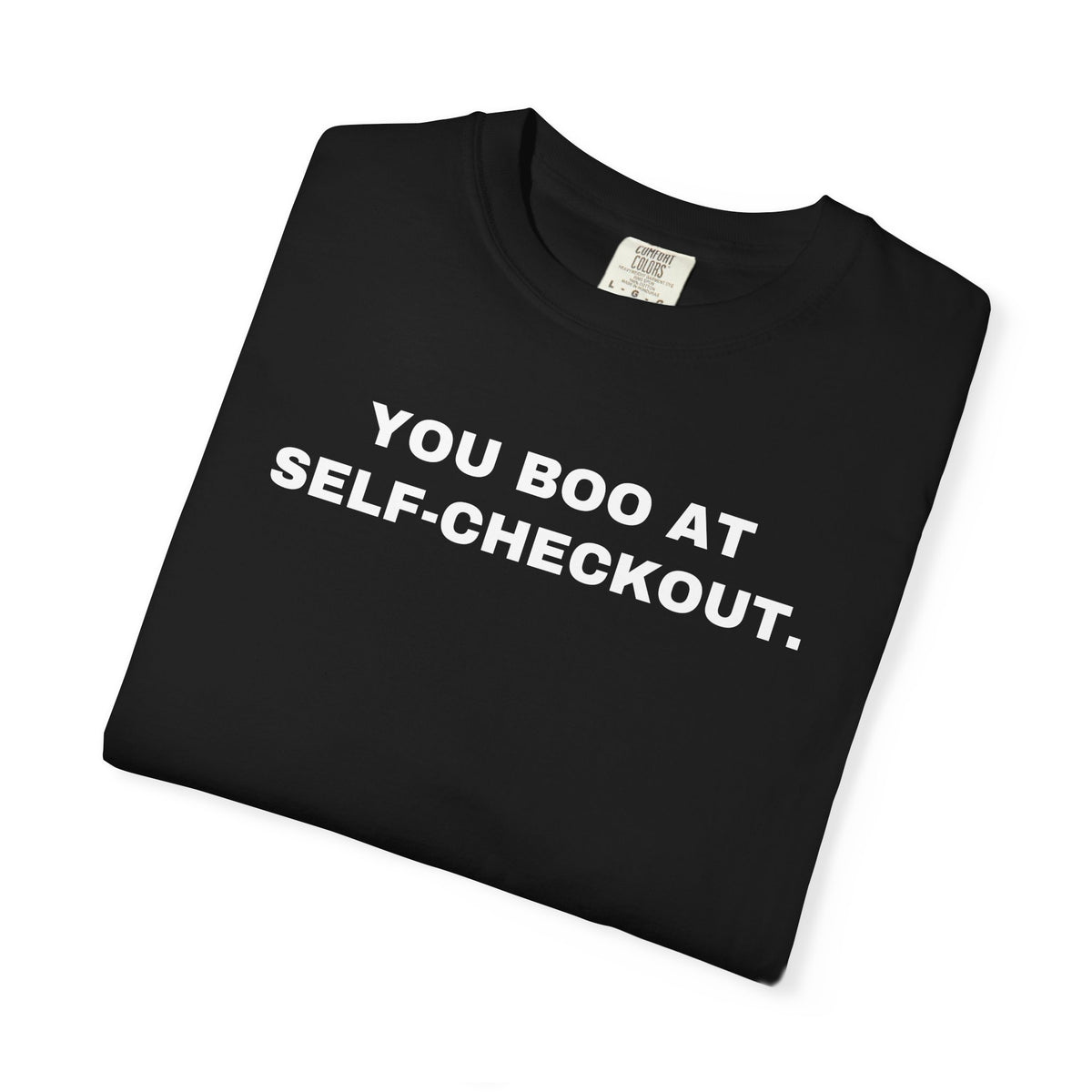 Philadelphia fans PAB rivalry tee — Black folded. You Boo at Self-Checkout.