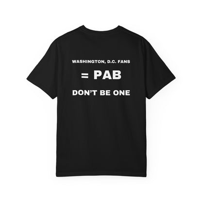 WASHINGTON, D.C. FANS — EVEN YOUR EXCUSES NEED A REBRAND. — Black shirt, back view