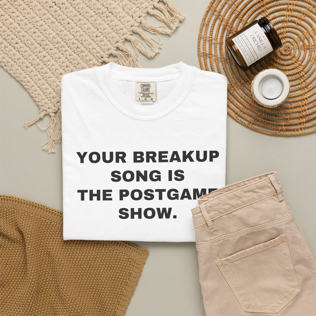 NASHVILLE FANS — YOUR BREAKUP SONG IS THE POSTGAME SHOW. — White shirt, lifestyle front view