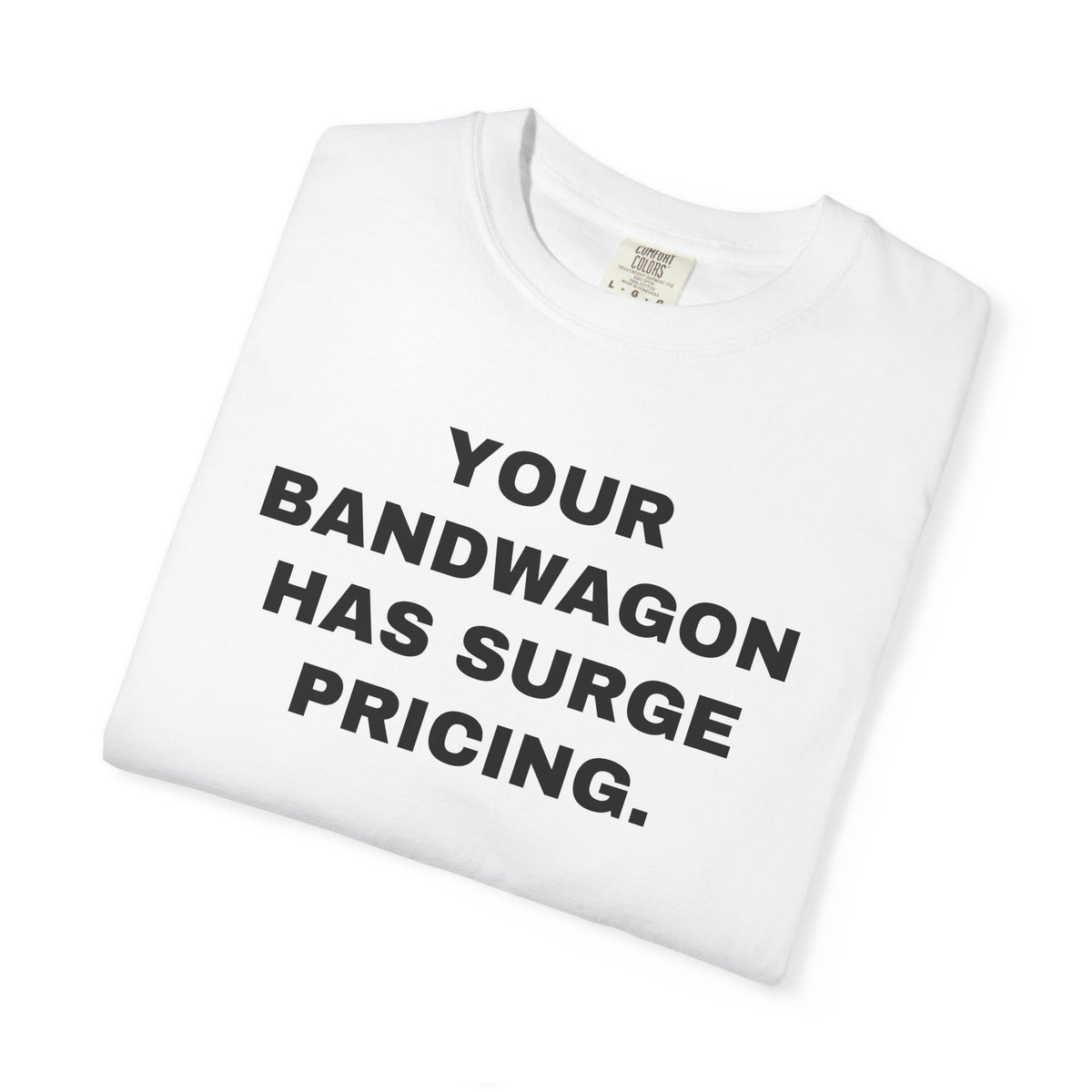 Kansas City fans PAB rivalry tee — White folded. Your Bandwagon Has Surge Pricing.