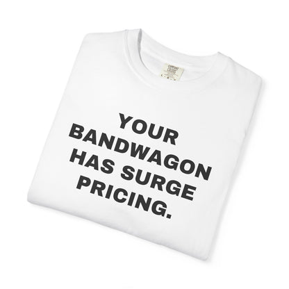 Kansas City fans PAB rivalry tee — White folded. Your Bandwagon Has Surge Pricing.