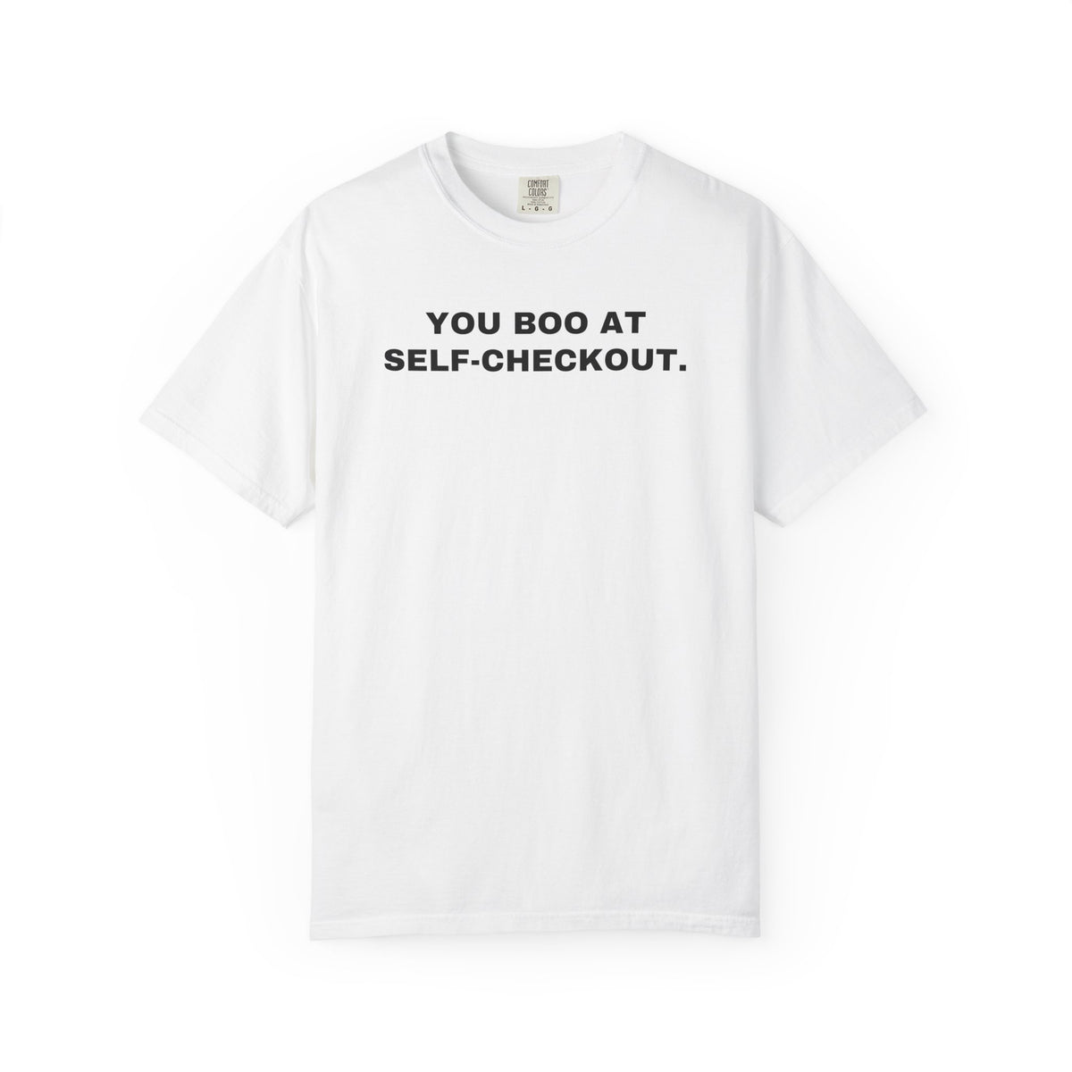 Philadelphia fans PAB rivalry tee — White front. You Boo at Self-Checkout.