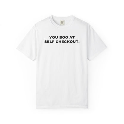 Philadelphia fans PAB rivalry tee — White front. You Boo at Self-Checkout.