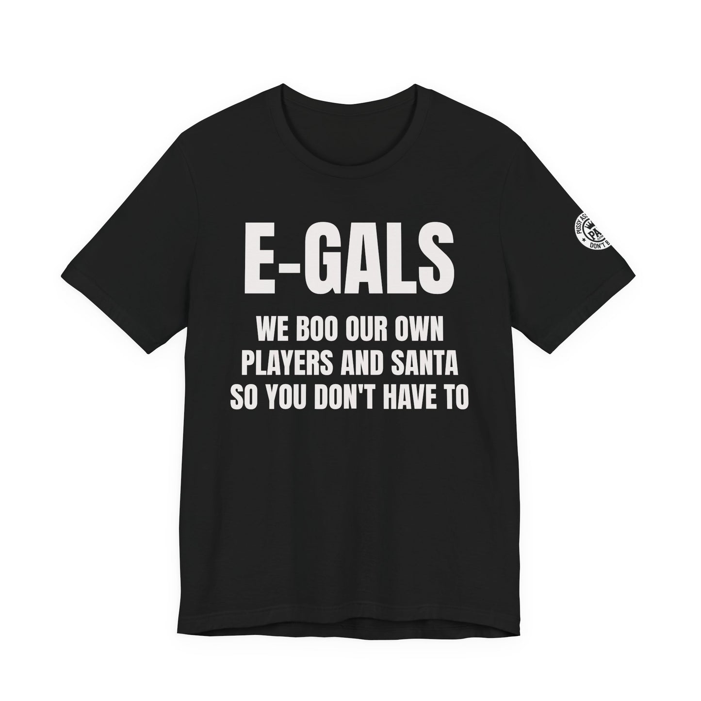 E-Gals Suck — Philadelphia Rivalry Tee in Black