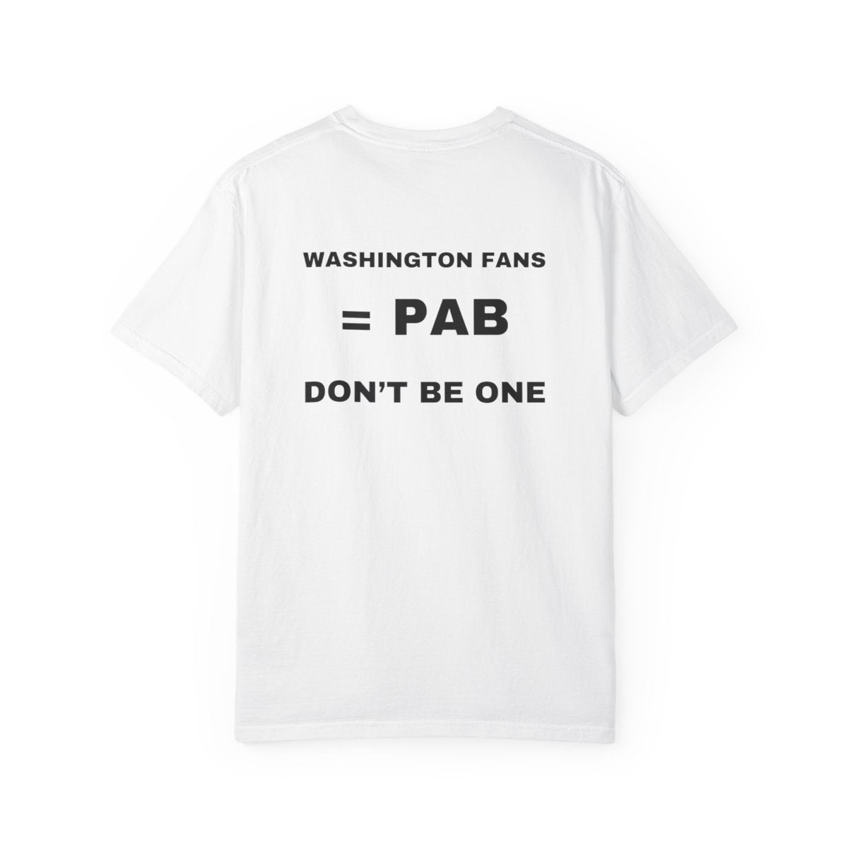 Washington Fans white shirt back mockup