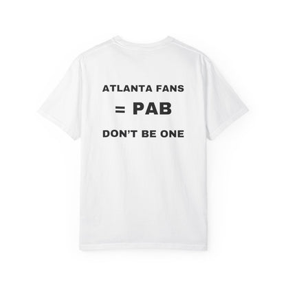 Atlanta Fans college rivalry white shirt back mockup